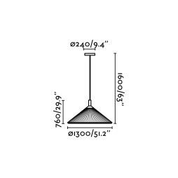 Colgante Hue-in amarillo Faro